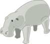 Gray Hippopotamus Clip Art
